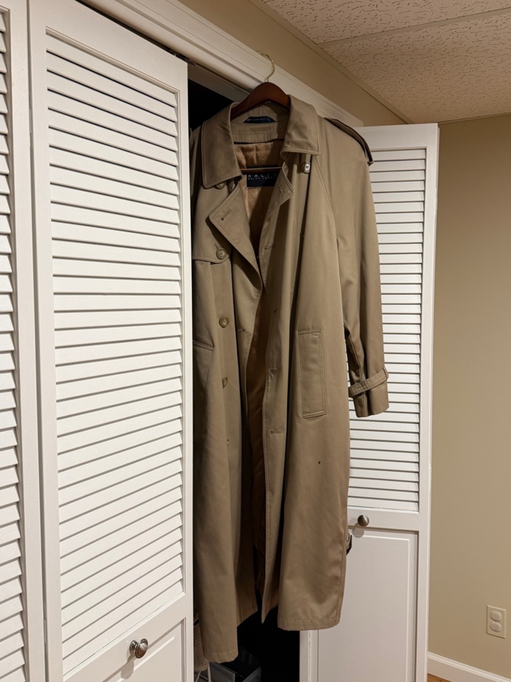 Ralph Lauren Khaki Double-Breasted Trench Coat